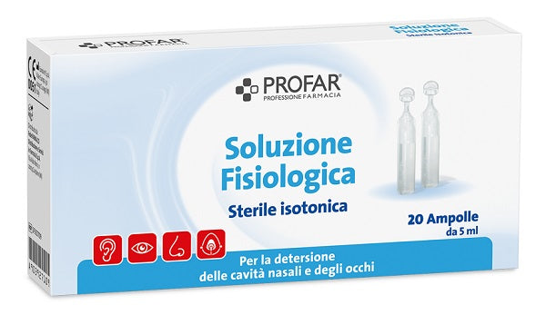 SOLUZIONE FISIOLOGICA STERILE ISOTONICA PROFAR 20 AMPOLLE DA 5 ML