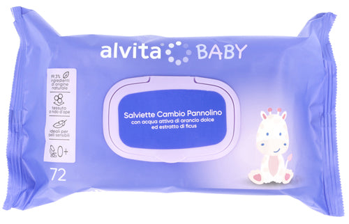 ALVITA BABY SALVIETTE CAMBIO PANNOLINO 72 PEZZI