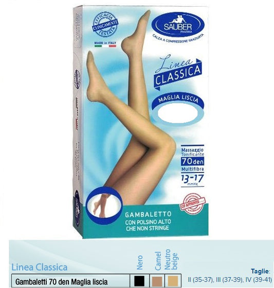 SAUBER GAMBALETTO MAGLIA LISCIA 140 DENARI NERO 4