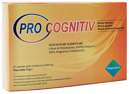 PROCOGNITIV 20 CAPSULE ACIDO RESISTENTI VEGETALI DA 600 MG