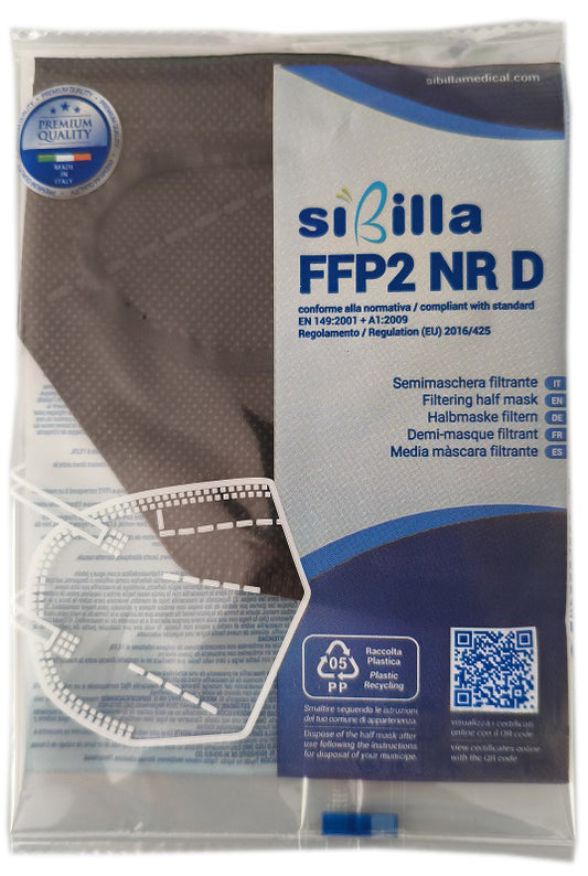 BLACK FFP2 MASK CE PPE GAMMADIS