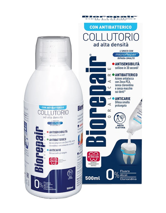BIOREPAIR ORAL CARE COLLUTORIO ALTA INTENSITA' 3IN1 ANTISENSIBILITA', ANTIBATTERICO, ANTICARIE 500 ML