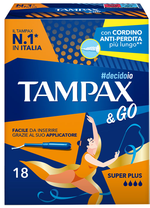 TAMPAX &GO SUPER PLUS 18 PEZZI