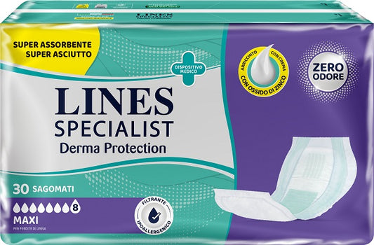 LINES SPECIALIST DERM CONTOURED PADS MAXI 30 PIECES