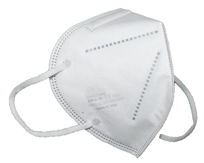 SIRIA 20 SEMIMASCHERA FILTRANTE NERA ANTIPOLVERE FFP2 NR MONOUSO PER ADULTI