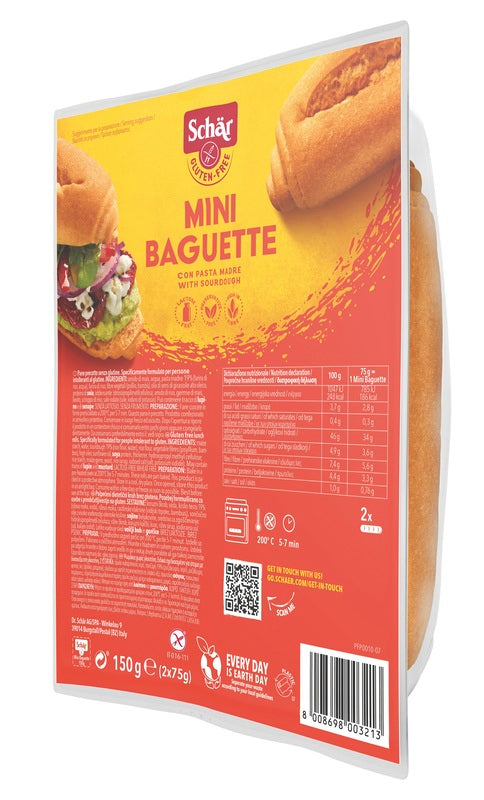 SCHAR MINI BAGUETTE SENZA LATTOSIO 2 X 75 G