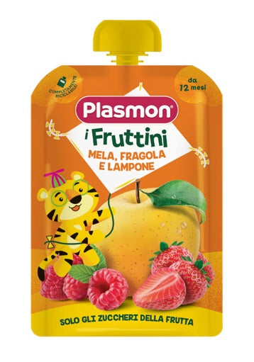 PLASMON I FRUTTINI MELA FRAGOLA E LAMPONE 130 G