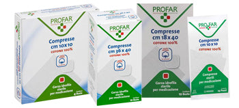 COMPRESSE IN COTONE 12 PEZZI 18 X 40 CM PROFAR