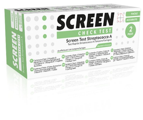 SCREEN TEST RAPIDO STREPTOCOCCO TAMPONE FARINGEO 2 PEZZI