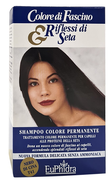 EUPHIDRA COLORE DI FASCINO & RIFLESSI DI SETA SHAMPOO COLORE PERMANENTE 41 NERO DI CINA 120 ML