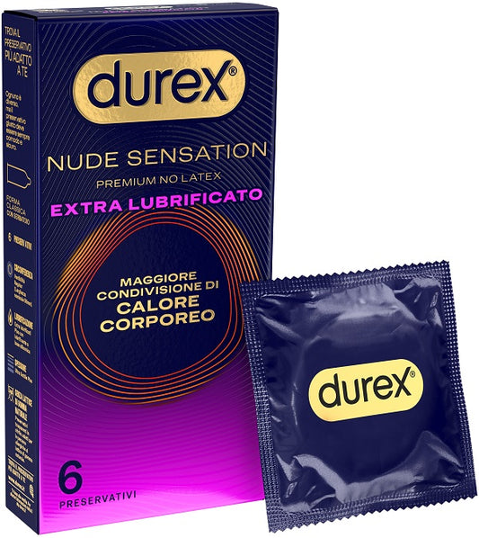 DUREX NUDE SENSATION REGULAR EXTRA LUBRICATED 6 PIECES