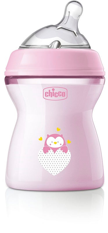 CHICCO NATURALFEEL PP BOTTLE 2M+ 250 ML GIRL