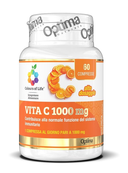 COLOURS OF LIFE VITAMIN C 1000 MG 60 TABLETS OF 1500 MG GLUTEN-FREE LACTOSE-FREE