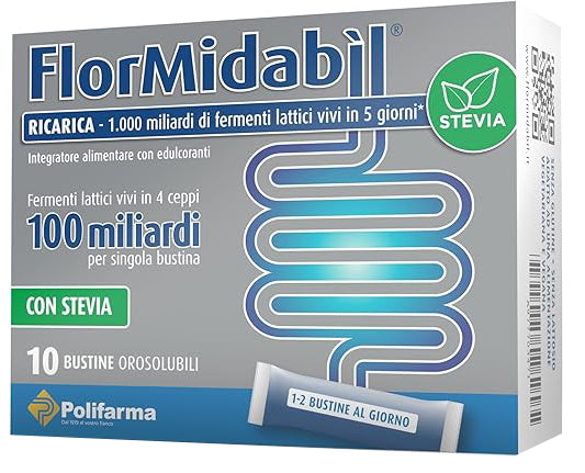 FLORMIDABIL REFILL 10 SACHETS WITH STEVIA