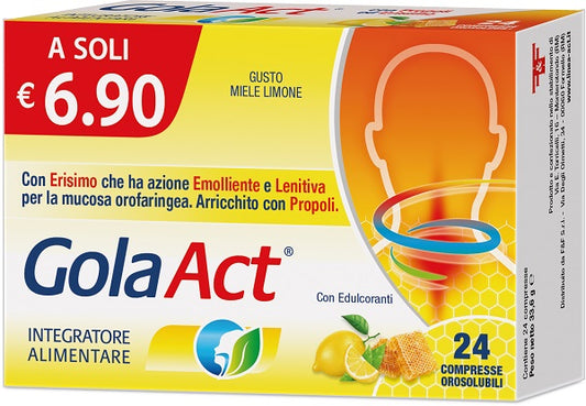 GOLA ACT MIELE E LIMONE 24 COMPRESSE OROSOLUBILI