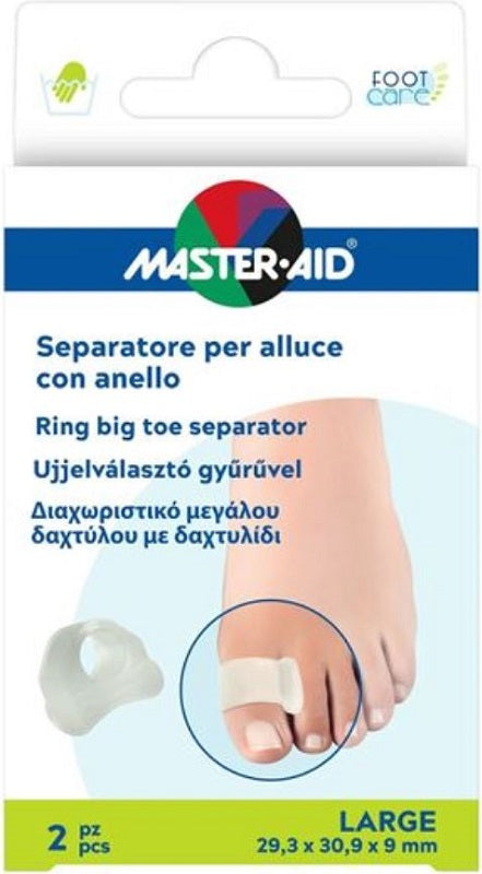 MASTER-AID FOOTCARE TOE SEPARATOR WITH RING LARGE 2 PIECES D4
