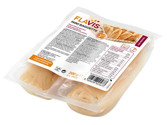 FLAVIS MINI BAGUETTE PANINI BIANCHI APROTEICI 2 PEZZI DA 100 G