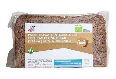 PANE DI SEGALE INTEGRALE CON SEMI DI LINO E SEMI DI CHIA BIO 500 G