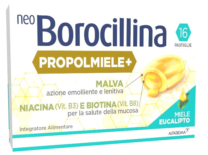 NEOBOROCILLINA PROPOLMIELE+ MIELE/EUCALIPTO 16 PASTIGLIE DA 3,4 G