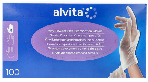 GUANTI DA ISPEZIONE ALVITA IN VINILE SENZA TALCO L 100 PEZZI