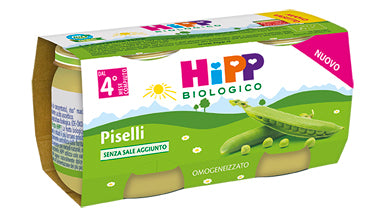 HIPP BIO OMOGENEIZZATO PISELLI 2X80 G