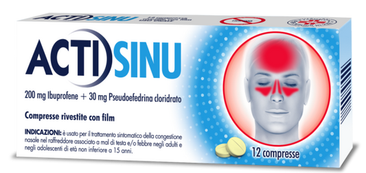 ACTISINU*12CPR 200MG+30MG