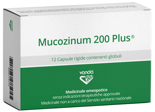 VANDA MUCOZINUM 200 PLUS 12 CAPSULE