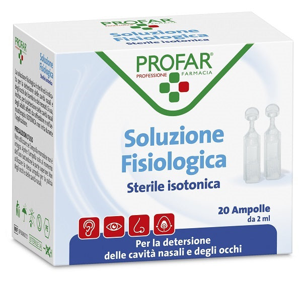 PROFAR SOLUZIONE FISIOLOGICA STERILE ISOTONICA 2 ML 20 AMPOLLE
