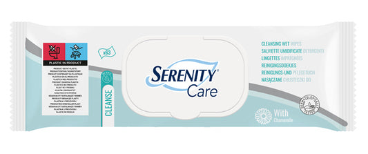 SERENITY CARE WET WIPES CLEANSING 63 COUNT