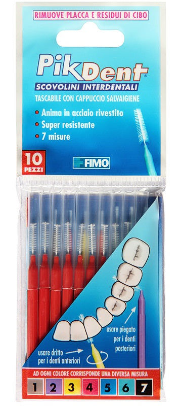 PIKDENT STUZZICOLINO 4 ROSSO 10 PEZZI