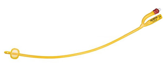 CATETERE FOLEY A MEDIA PERMANENZA  RUSCH GOLD PLUS A 2 VIE IN SILKOLATEX LATTICE-SILICONE PER ADULTO CH16 LUNGHEZZA 40 CM PUNTA CILINDRICA A 2 FORI PALLONCINO 30-50 ML 1 PEZZO