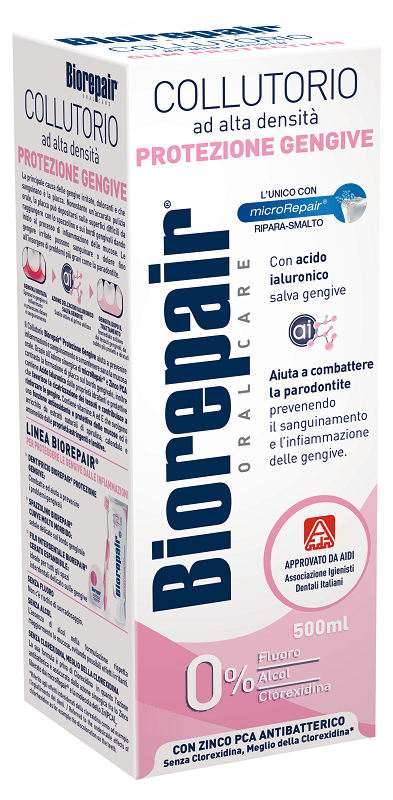 BIOREPAIR ORAL CARE COLLUTORIO ALTA INTENSITA' CON ANTIBATTERICO PROTEZIONE GENGIVE 500 ML