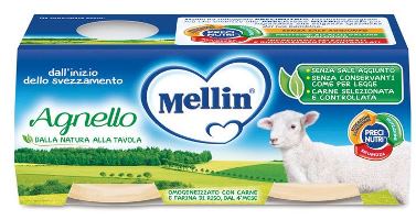 MELLIN OMOGENEIZZATO AGNELLO 2 PEZZI X 80 G