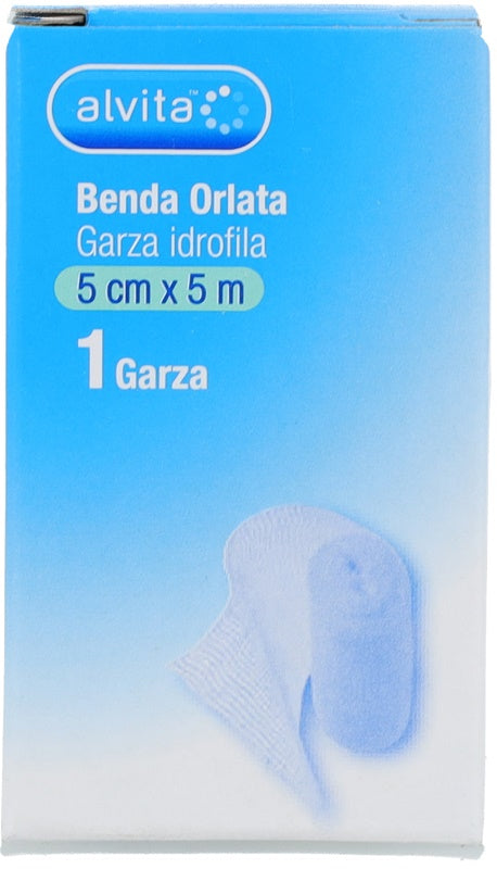 BENDA ORLATA GARZA IDROFILA ALVITA 5X500CM