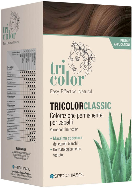 TRICOLOR CLASSIC 5 CASTANO CAFFE' 2 TUBI 50 ML + 2 SHAKER 50 ML + 4 BUSTINE 8 ML